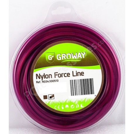 Fil pour debroussailleuse carré 4 mm FORCE blister 6 mètres