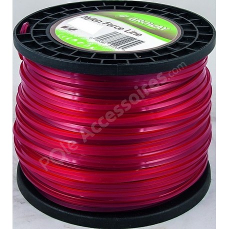 Fil debroussailleuse carré 3,3 mm FORCE bobine 127 mètres