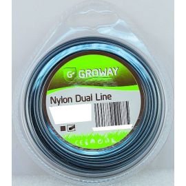 Fil pour debroussailleuse carré coextrudé 2 mm DUAL blister 15 mètres
