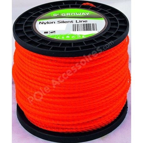 Fil débroussailleuse carré 3 mm SILENT bobine 168 mètres