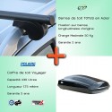 Pack Barres de toit Totus 112 cm pour barres longitudinales d'origine et Coffre toit  - 2160