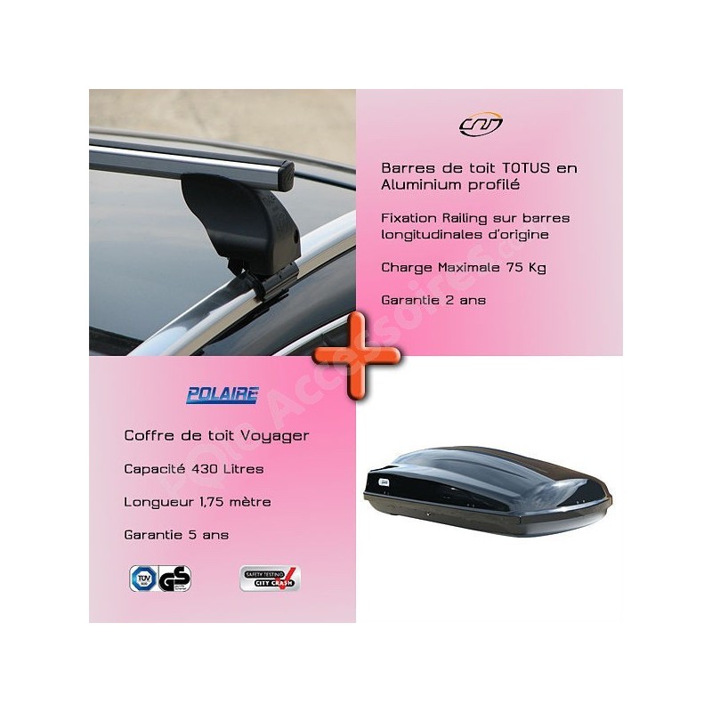 Barres De Toit En Aluminium - Accessoire compatible 269 Kia