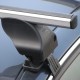 Pack Barres de toit alu Totus 130 cm fixation portières et Coffre toit  - 140