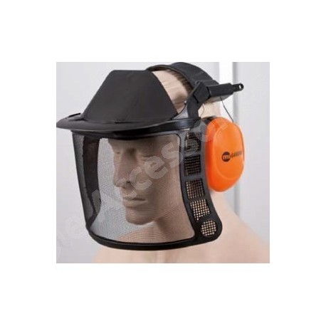 Visière de protection avec casque anti-bruit