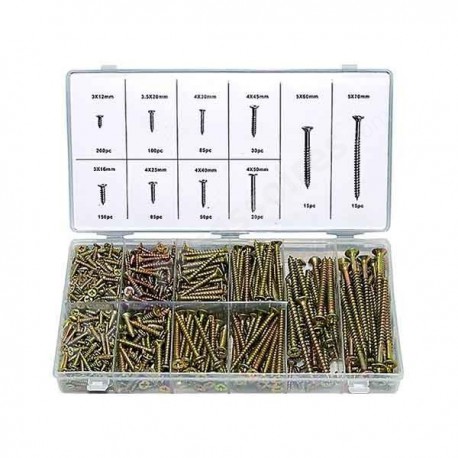 Boite coffret de 750 vis Bois