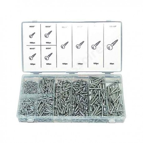 Boite coffret de 750 vis à métaux type Parker