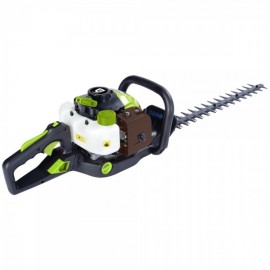 Taille-haie thermique 2 temps 2 lames 610 mm double tranchant en acier trempé.