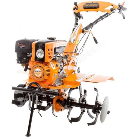 Motoculteur 8,5 Cv 6 fraises vitesses 2AV - 1AR charrue - butteur - roues agraires Ruris 751 KS