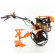 Motoculteur diesel 10 Cv 8 fraises vitesses 2AV - 1AR roues agraires 400x8 - charrue réversible Ruris 1001 KSD