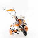 Motobineuse 7 Cv 6 fraises vitesses 2AV - 1 AR charrue - butteur - roues agraires 400x8 Ruris 7099