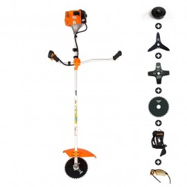 Débroussailleuse thermique 43 cm3 tête fil automatique - 3 couteaux - harnais Ruris 431C