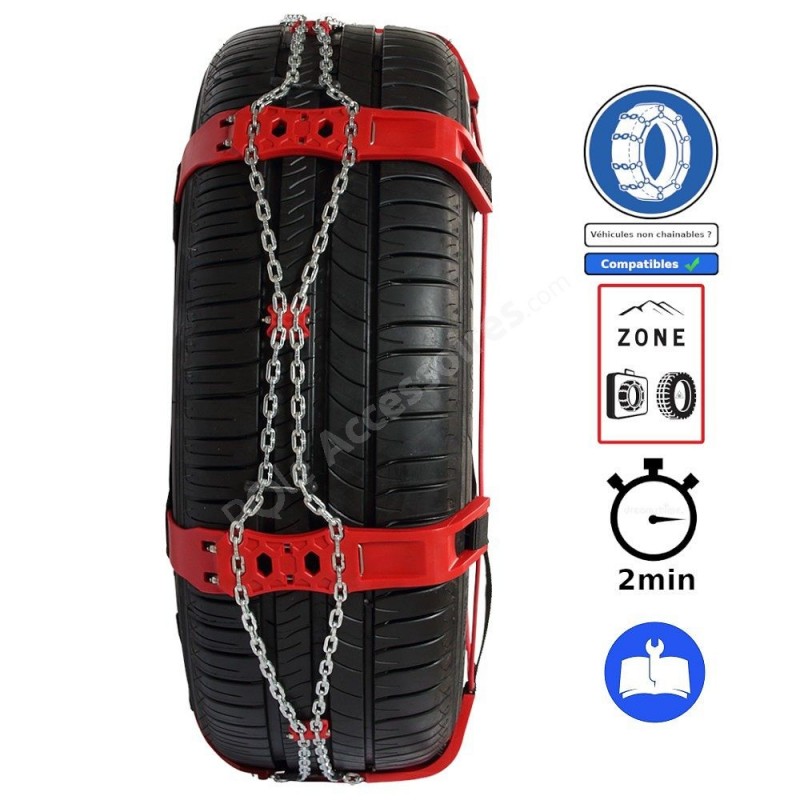 Chaînes neige frontale Steel Grip 60 Polaire (225/45R17)