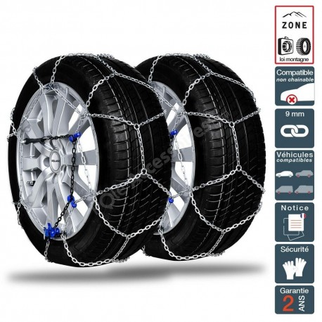 Chaine neige auto automatique 185/65R15 195/50R16 205/40R17