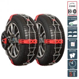 Chaine à neige pneu 225/55R18 montage rapide acier 9mm