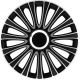 Lot de 4 enjoliveurs de roues 14 pouces LE MANS noir argent