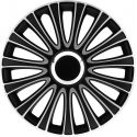 Lot de 4 enjoliveurs de roues 14 pouces LE MANS noir argent