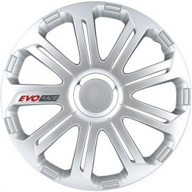 Enjoliveur 14 pouces argent EVO RACE - pack 4 enjoliveurs
