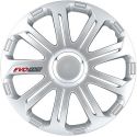 Enjoliveur 14 pouces argent EVO RACE - pack 4 enjoliveurs