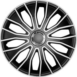Enjoliveur 14 pouces noir et blanc VOLTEC - pack 4 enjoliveurs