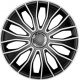 Enjoliveur 15 pouces noir et blanc VOLTEC - pack 4 enjoliveurs