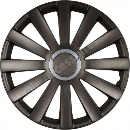 Enjoliveur 17 pouces anthracite SPYDER - pack 4 enjoliveurs