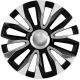 Enjoliveur 14 pouces noir et chrome AVALON - pack 4 enjoliveurs