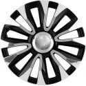 Enjoliveur 14 pouces noir et chrome AVALON - pack 4 enjoliveurs